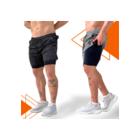 Kit 2 Shorts Masculino de Compressão Kong