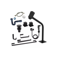 Kit Para Banheiro 8 Peças Quadrado Preto Com Ducha