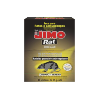 Raticida Iscas para Ratos e Camundongos 40X25G Jimo Rat Eficiente Pronto Uso Controle de Pragas