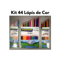 Kit 44 Lápis de Cor (24 CORES + 10 Cores Tom Pastel +10 Cores Tons de Pele) Escolar Sextavado