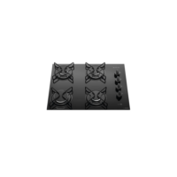 Cooktop 4 Bocas Preto Mesa de Vidro Atlas Agile Up Mega Chama Bivolt