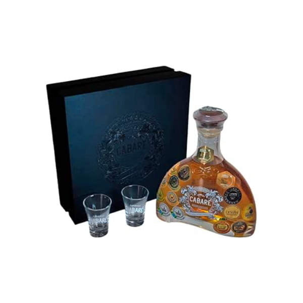 Kit Cachaça Cabaré Extra Premium 700ml Envelhecida 15 Anos