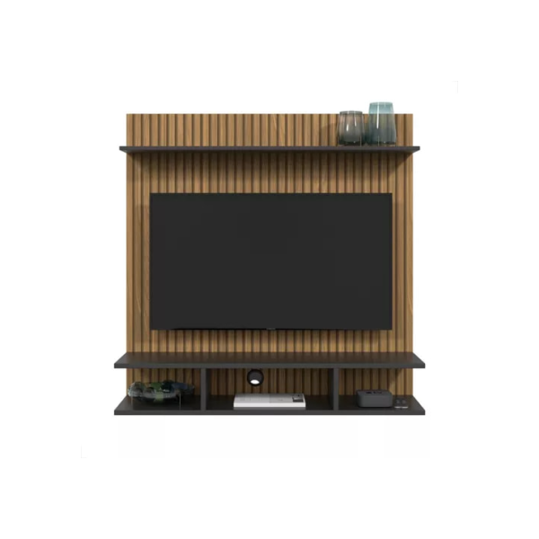 Painel Para Tv 32 Polegadas 90x90 Com 3 Nichos E Prateleiras