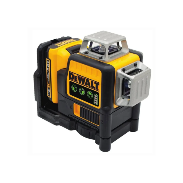 Dewalt-Medidor de Nível Laser Outdoor, 3 Lados x 360 Graus, Linhas Verticais, Luz Verde Horizontal, 12V Bateria De Lítio, DW089LG