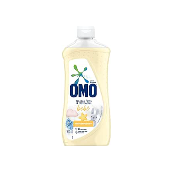 OMO Sabão Líquido Roupas Finas E Delicadas Bebê 900Ml