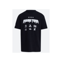 Camiseta Relaxed em Algodão Malhão com Estampa Racing Team Preto