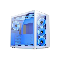 Gabinete Gamer Rise Mode Galaxy Glass Standard, Mid Tower, Lateral e Frontal em Vidro Temperado, Sem Fans, Branco - RM-GA-GGST-FW
