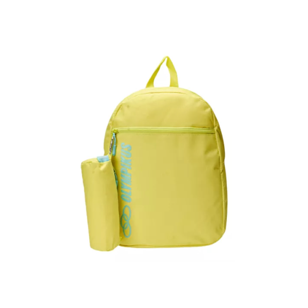 Mochila Casual Masculina Juvenil Em Poliéster Cor Amarelo Olympikus