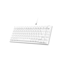 Teclado mecânico Ajazz AK820 com controle de botão CNC, teclado de montagem de junta de 75% e teclado USB removível para jogos com fio para wind/Mac, luz azul, NKRO, interruptor de clique azul