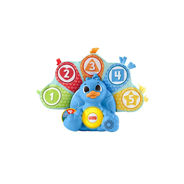 Fisher-Price, Pavão Penas Coloridas Linkimals com Sons, Frases e Luzes, Brinquedo para Bebês, A partir de 9 meses