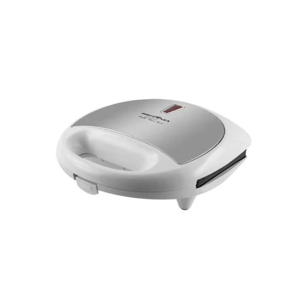 Sanduicheira Bello Pane Inox Com Placas Antiaderentes e Potência de 750W Cor Branco Britânia 127V