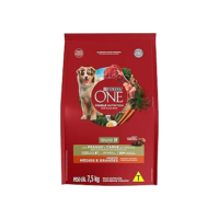 Purina ONE Ração para cães Adultos Medios e Grandes - Frango & Carne 7,5kg