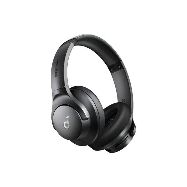 Fones de ouvido Soundcore by Anker Q20i ANC Híbrido Bluetooth 5.3 Multiponto Headphone Com Cancelamento de Ruído 50H Bateria over-ear Hi-Res Audio Graves Potentes carga rápida App contrle Cor Preto