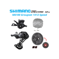 Compre 2 unidades para obter 1% de desconto Shimano deore m6100 1x12 velocidade desviadores groupset 12 velocidade direita alavanca de mudança passador cn corrente rd sol cassete 46t 50t 52t