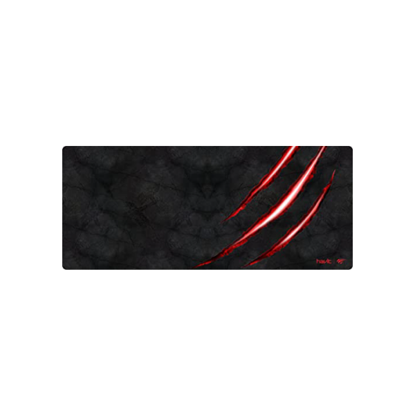 Havit Mouse Pad Grande Gamer MP860, 70 X 30 Cm, Tecido de Malha Fina, Base de Borracha Antiderrapante, Design com Bordas Costuradas, Útil para Cobrir Teclado, Mouse e Outros Objetos, Preto