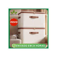 Caixa de armazenamento de algodão de roupas grande cremalheira  tecido cesta dobrável quarto