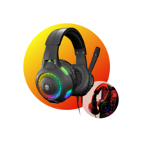 Fone De Ouvido Headset Gamer com Fio Profissional Preto Led Rgb PC USB P2/P3 XBOX PS4 Vídeogame
