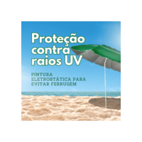 Guarda Sol Gigante Uv 2,40m Praia Piscina Respirável Verão Articulável