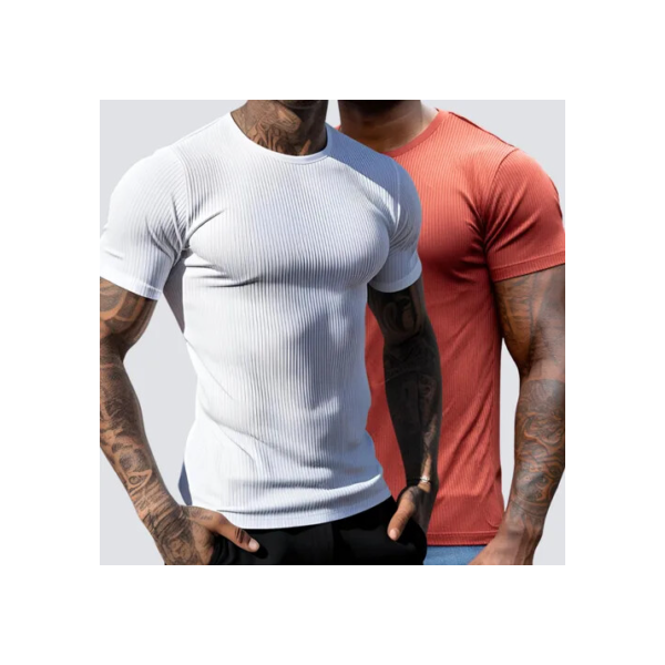 Kit 2 Camisa Americana Textura Canelada Tipo Rapper Gringa