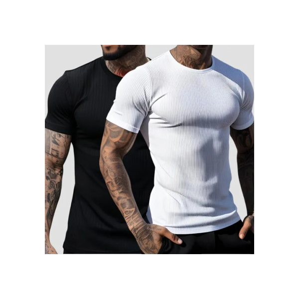 Kit 2 Camisa Americana Textura Canelada Tipo Rapper Gringa