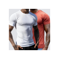 Kit 2 Camisa Americana Textura Canelada Tipo Rapper Gringa