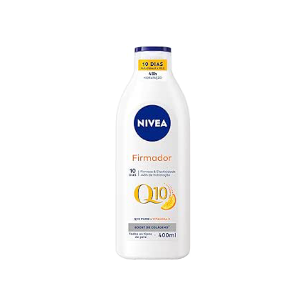NIVEA Loção Hidratante Firmador Q10 + Vitamina C Todos os Tipos de Pele 400ml - Sua pele com mais firmeza e mais elasticidade em 10 dias, ainda hidratada e cheia de brilho, livre de flacidez