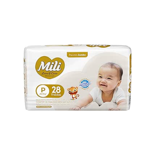 Mili Fralda Love & Care Jumbo Tamanho 1X28