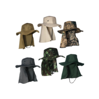 Chapéu Pescador Australiano Boné Pesca Proteção Pescoço Sol Chapéu Pescador Camping Australiano Proteção Nuca Pescoço