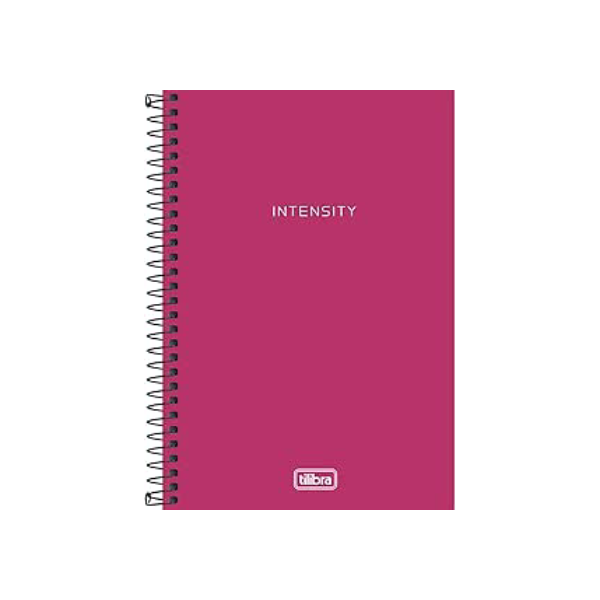 Tilibra - Caderno Espiral Capa Plástica 1/4 Pequeno, Neon, 302741, 14x20cm, Rosa, 80 Folhas