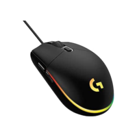 Mouse Gamer Logitech G203 LIGHTSYNC RGB, Efeito de Ondas de Cores, 6 Botões Programáveis e Até 8.000 DPI - Preto