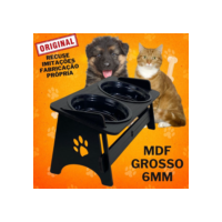 Comedouro  Bebedouro Pet Elevado Para Cachorros e Gatos Com Tigelas Com TAMPAS