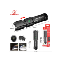 Lanterna Tática Potente Recarregável USB Led Luz Forte Com Zoom Direcional Resistente A Água