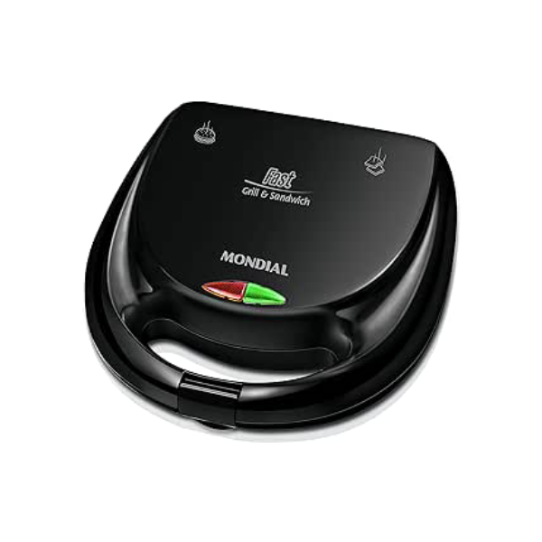Sanduicheira Fast Grill e Sandwich, Mondial, Preto, 750W, 110V - S-12