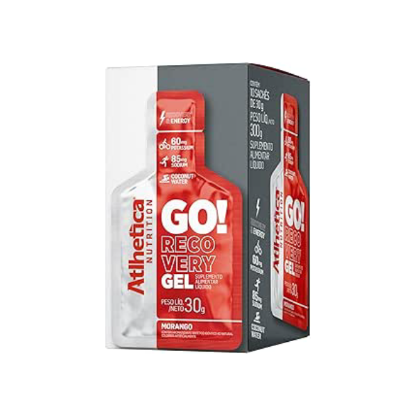 Atlhetica Nutrition Go Energy Gel (10 Sachês) - Sabor Morango
