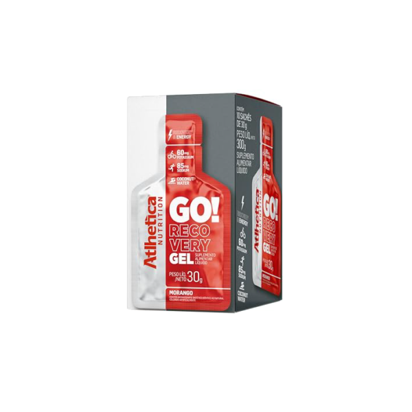 Atlhetica Nutrition Go Energy Gel (10 Sachês) - Sabor Morango