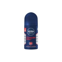 NIVEA MEN Desodorante Antitranspirante Roll On Dry Impact 50ml - Proteção prolongada de 72h, dupla proteção antitranspirante, proteção extra seca, sem alumínio, corantes e conservantes