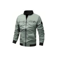 Jaqueta Masculina Embroidered Letter Aviator Jacket