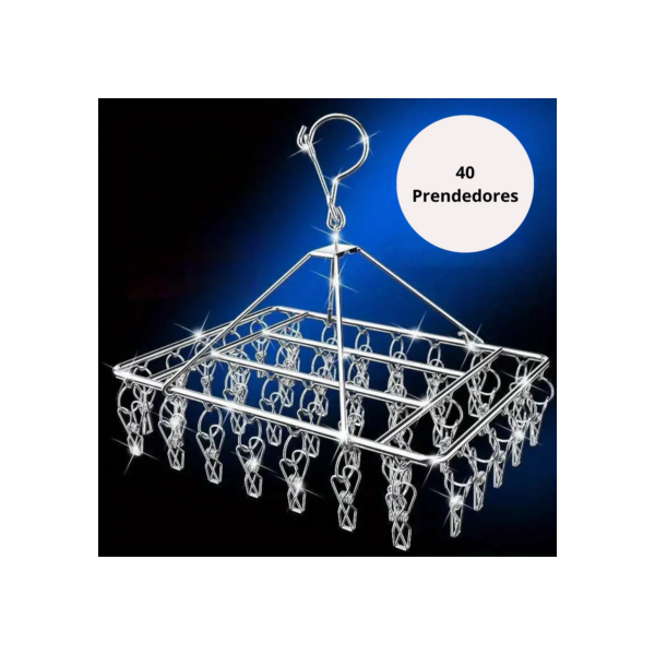 Varal 40/30/20 Clips Inox Prendedores Pratico E Retrátil Cabide Para Roupas Intimas Para Pequenas