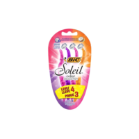 Depilador, Soleil, BIC, Rosa/Roxo/Laranja, 4 Unidades