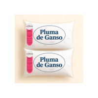 Kit 2 Travesseiros Pluma De Ganso Sintética Confortavél