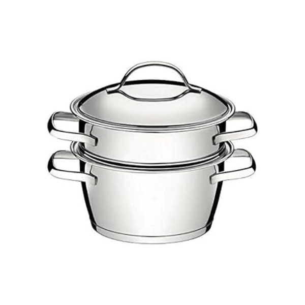 Cuscuzeira com Fundo Triplo 2 Peça, Tramontina, 65650050, Inox