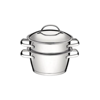 Cuscuzeira com Fundo Triplo 2 Peça, Tramontina, 65650050, Inox