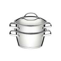Cuscuzeira com Fundo Triplo 2 Peça, Tramontina, 65650050, Inox