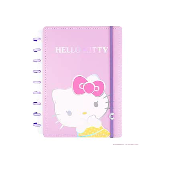Caderno Inteligente, Médio, Hello Kitty, 172x231 mm, 80 Folhas decoradas