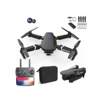 Drone E88 Pro 4K HD Câmera Dupla WiFi FPV Dobrável com Controle Remoto, Bolsa de Transporte – Preto (4K Câmera + 1 Bateria)