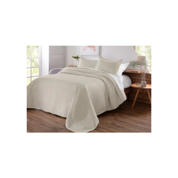 Colcha Cobre Leito Matelado Liso Casal 3 Peças