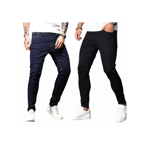 kit 2 calças jeans masculina skinny com elastano  corte moderno basico original NF