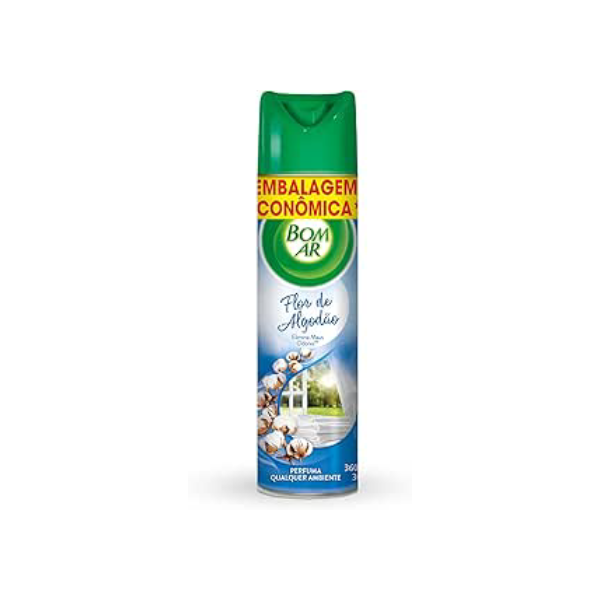 Aromatizador Bom Ar Aerossol Flor de Algodão 360ml Embalagem Econômica
