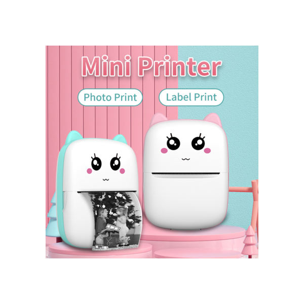 Mini Photo Pocket Printer Portable Thermal Printer Photo Adhesive Label Sticker Printers Bluetooth Wireless Inkless Labels Maker