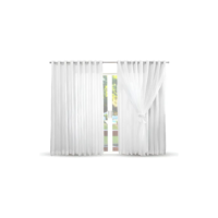 Cortina Voil Com Forro De Microfibra Sala Quarto 4,00m X 2,70m Cor Branco